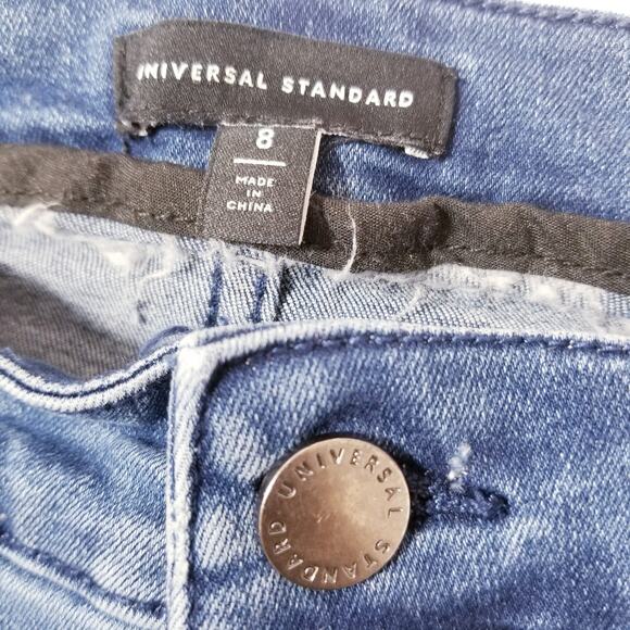 Universal Standard Jeans High Rise Skinny Blue Denim - Picture 2 of 10
